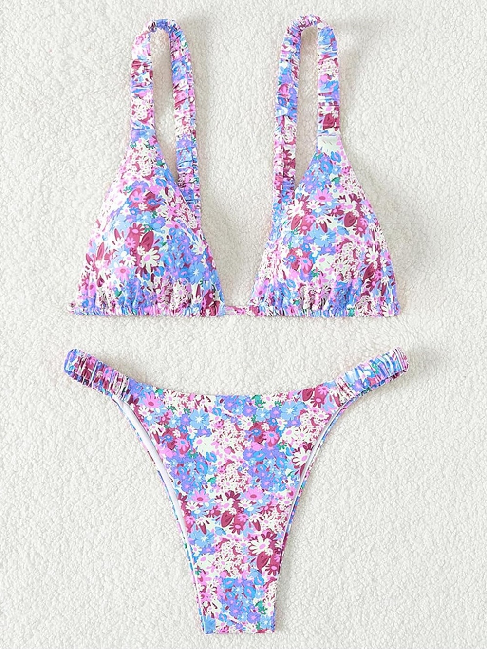 Floral Triangle Bikini Set - S